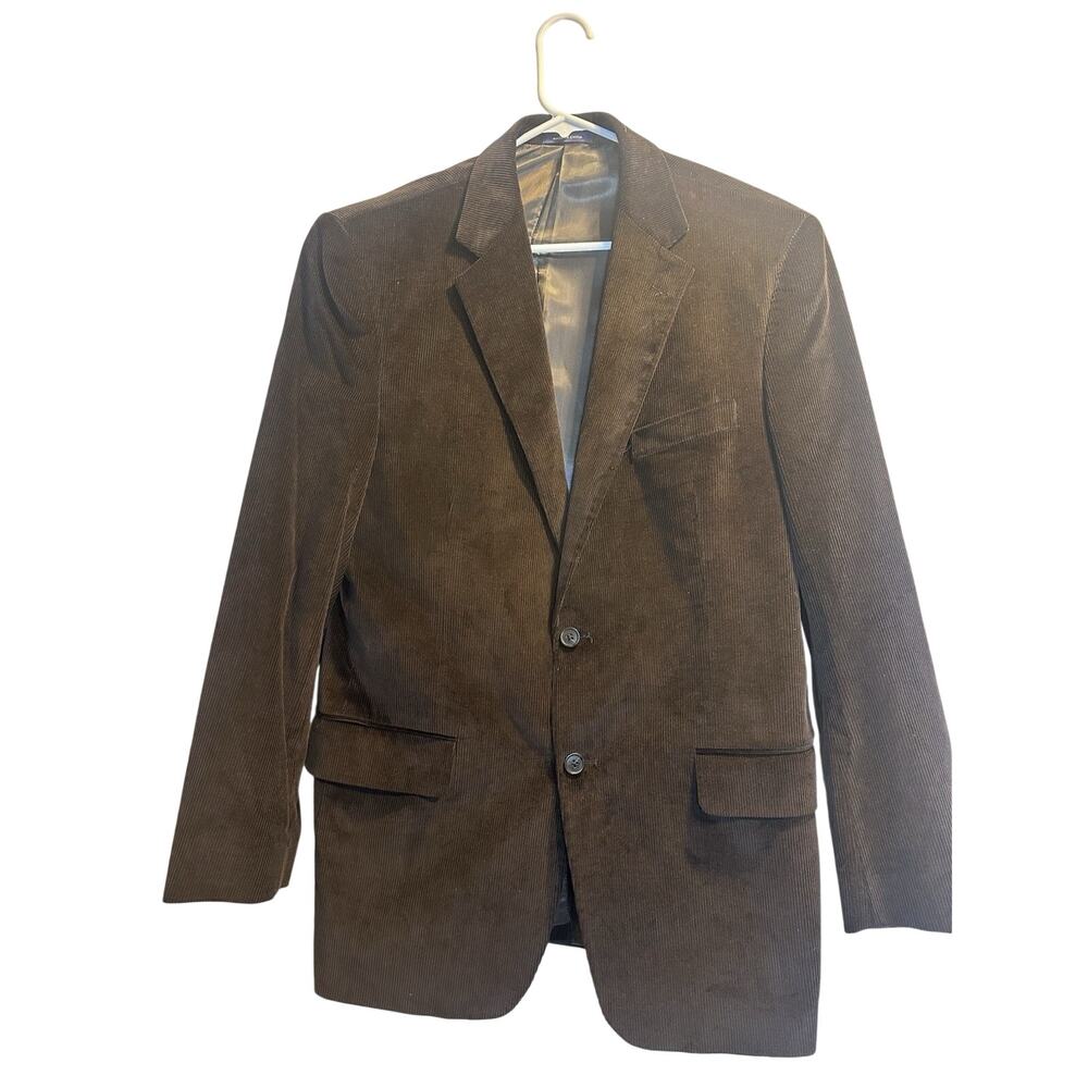 Club Room Men’s 42R Brown Corduroy Blazer Sport Coat Cotton Preppy Academia